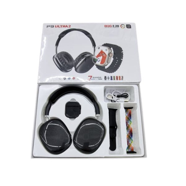 P9 Ultra 2 Smartwatch + Headphone Combo