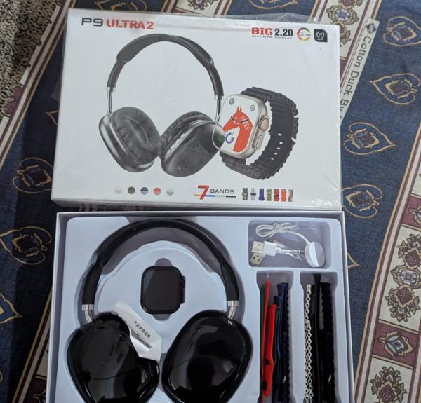 P9 Ultra 2 Smartwatch + Headphone Combo