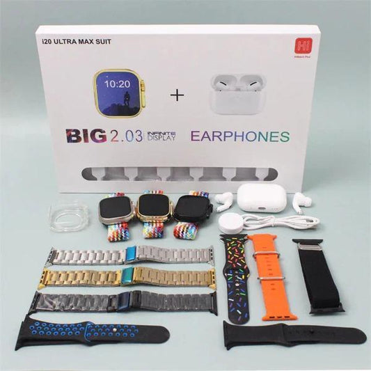 I20 Ultra Max Suit Smart Watch – 10-in-1 Box