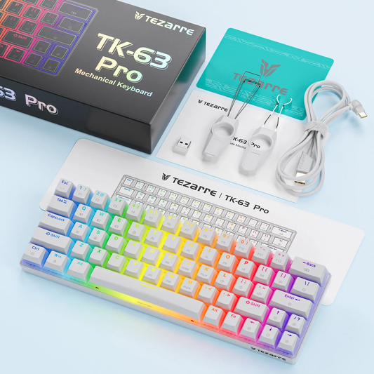 Tezarre TK-63 Pro RGB Wireless Mechanical Gaming Keyboard