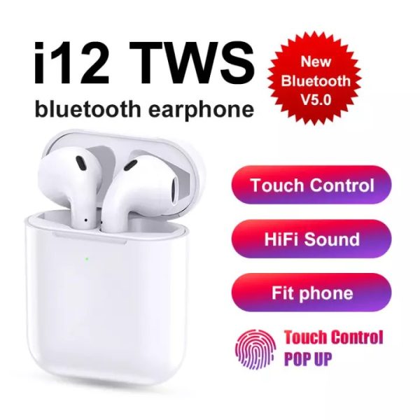 i12 TWS Earbuds – Wireless Touch Control Earphones