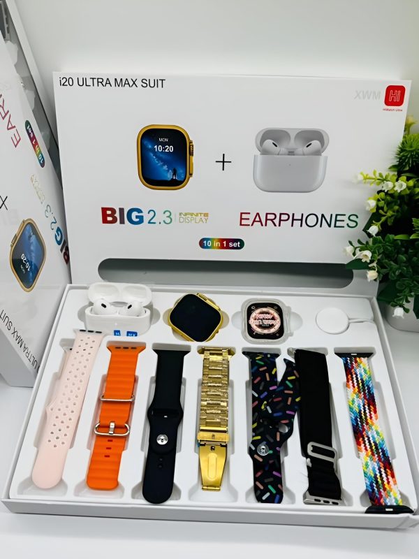 I20 Ultra Max Suit Smart Watch – 10-in-1 Box