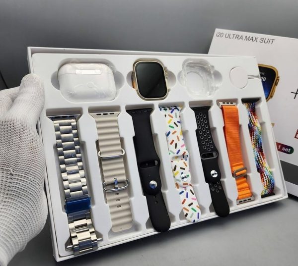 I20 Ultra Max Suit Smart Watch – 10-in-1 Box