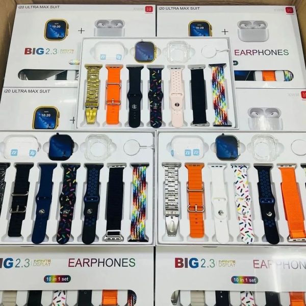I20 Ultra Max Suit Smart Watch – 10-in-1 Box