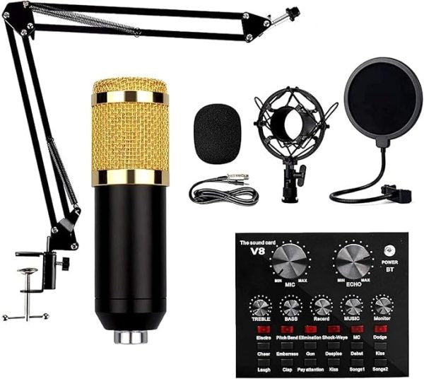 V10 BM-800 Podcast Condenser Microphone Set